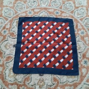 Silk abstract print pocket square